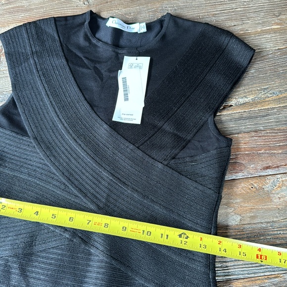 Christian Dior cross top bodycon bandage dress black EUC size Small - Picture 10 of 12